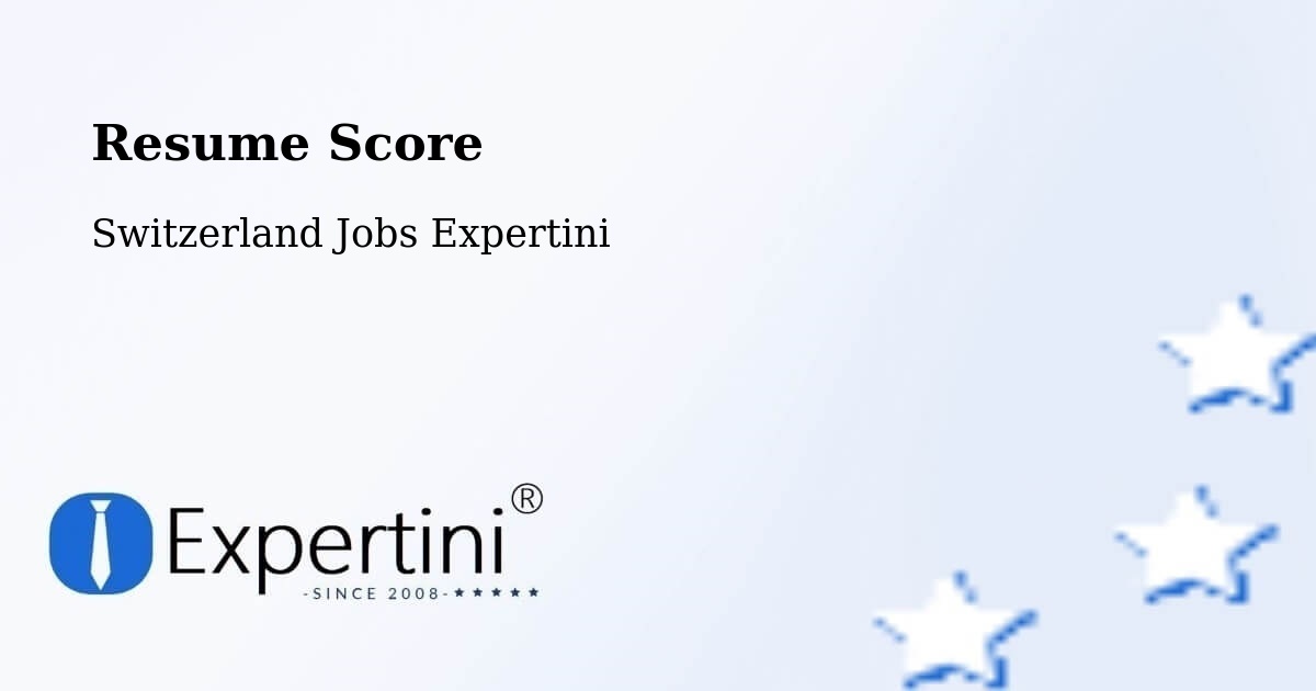 Resume Score & Job Description Match Tool – Melide - Switzerland Jobs Expertini